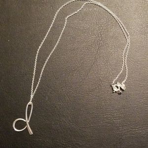 Tiffany & Co - 925 Silver Letter Necklace "d"